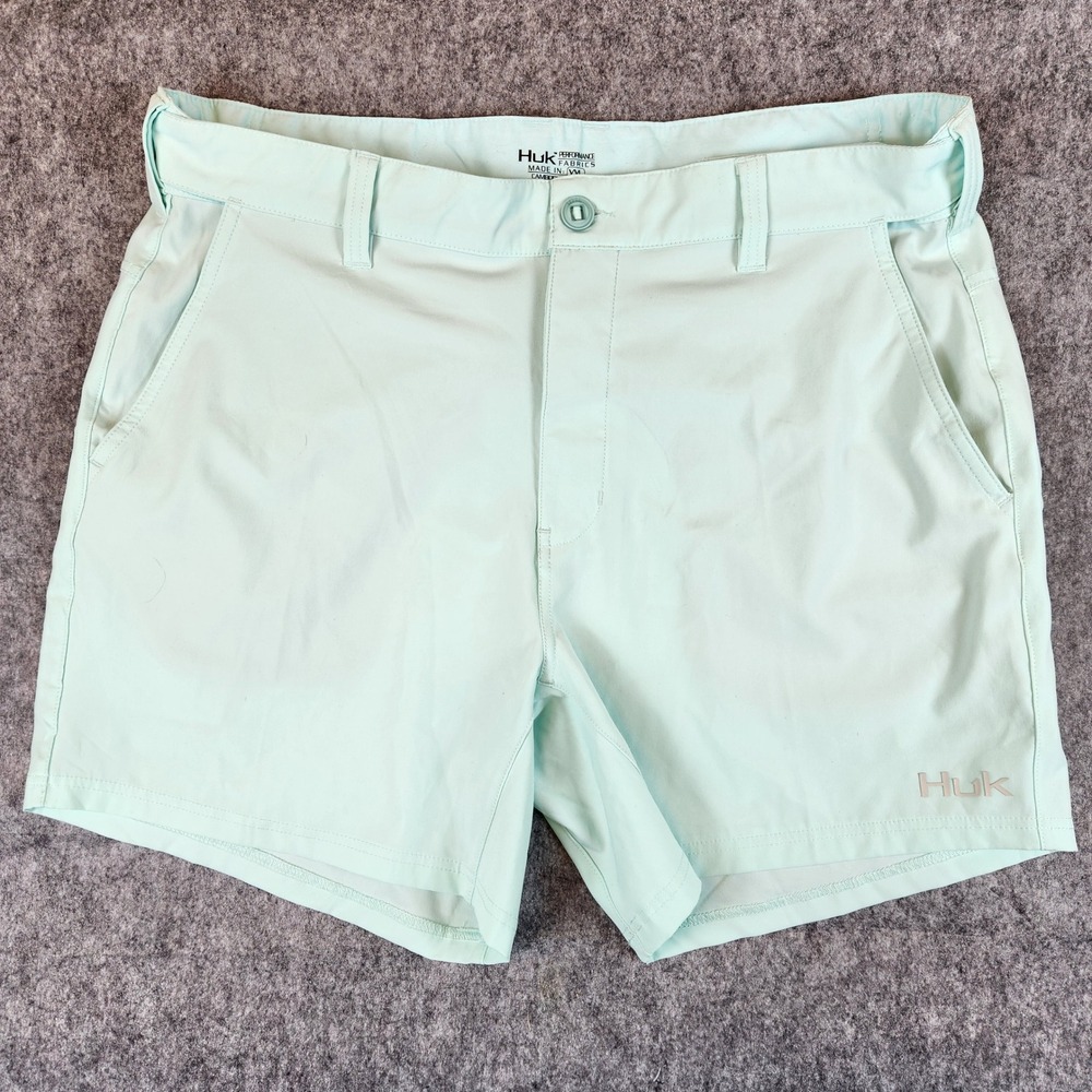 Huk Shorts Men 2XL XXL Blue Performance Fishing Quick Dry Stretch Outdoors Camp